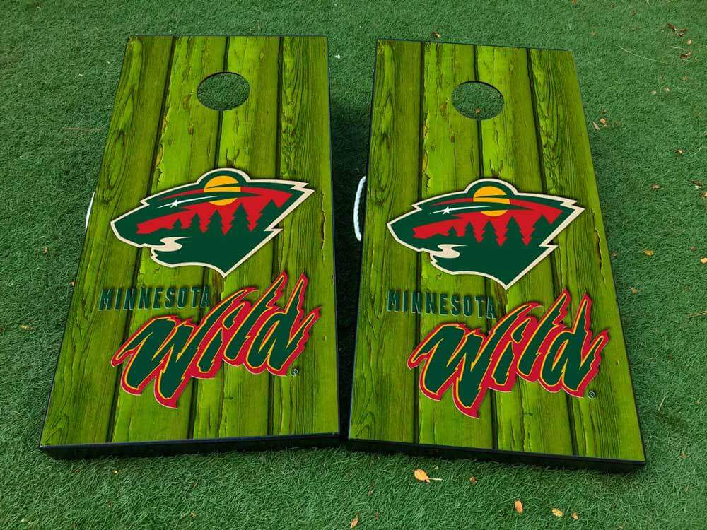 Minnesota Wild Hockey Cornhole Brett Vinyl Aufkleber Set