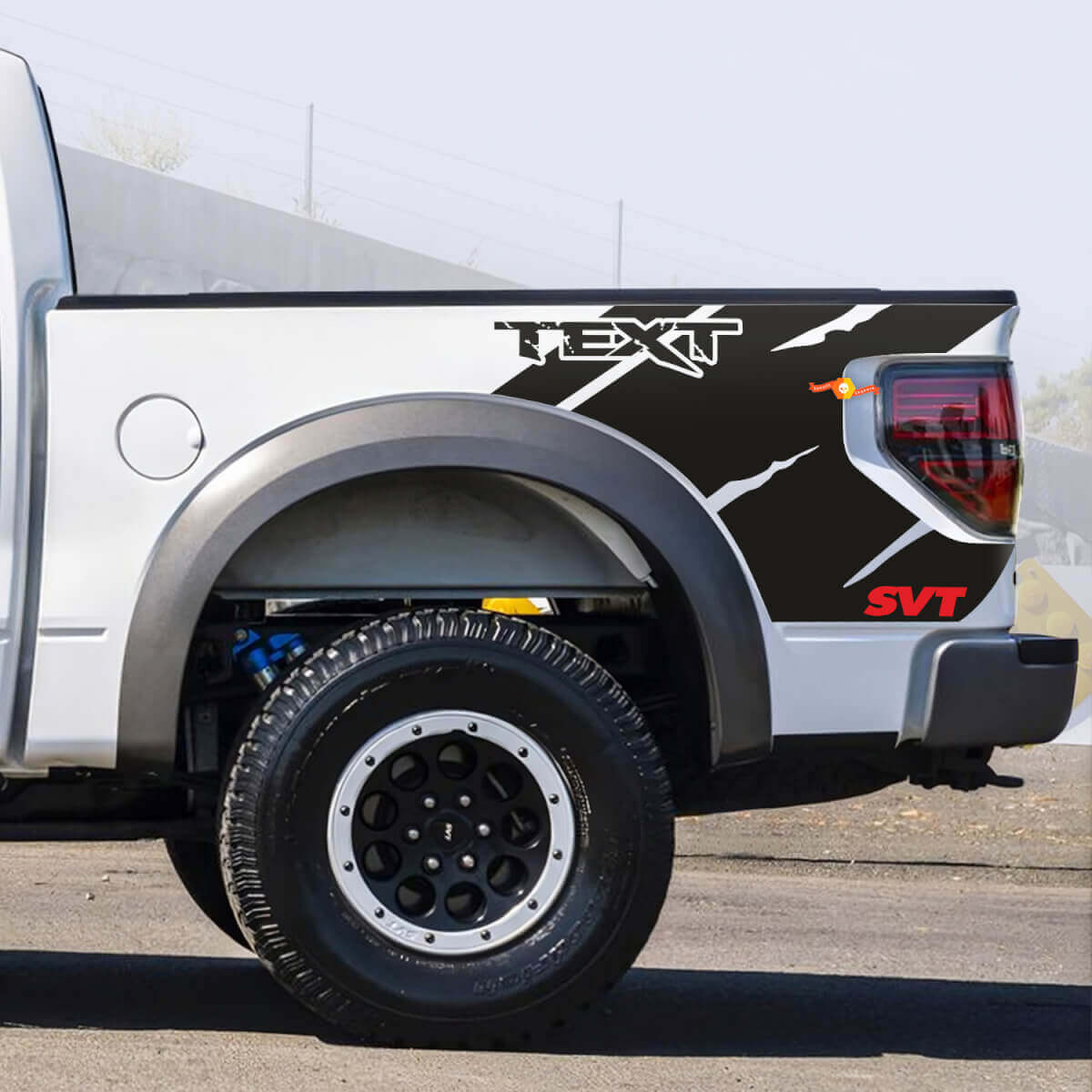 FORD RAPTOR F-150 SVT Bett-Vinyl-Grafik-Aufkleber, passend für Modelle 2010–2014, 2 Farben