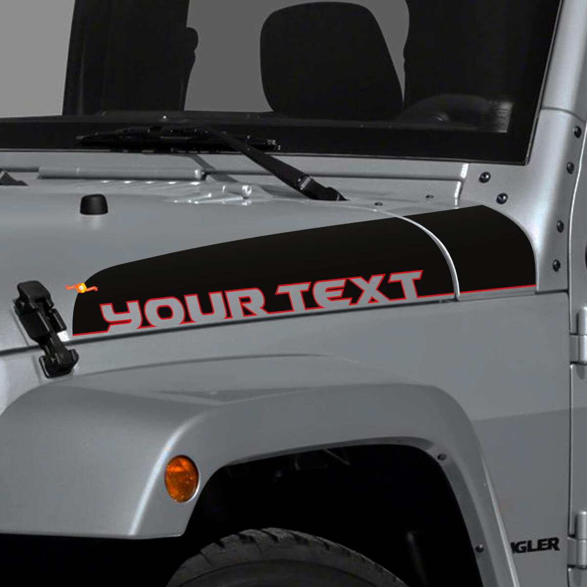 Beschriftungsstreifen Motorhaube Vinylaufkleber für Jeep Wrangler JK Unlimited