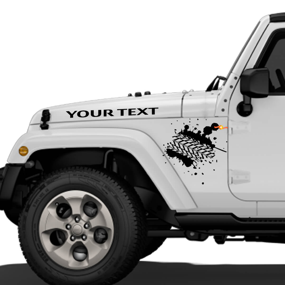 Mud Tire Tracks Jeep Vinyl Aufkleber Motorhaube Rubicon Renegade Aufkleber Auto LKW Fahrzeug Kit