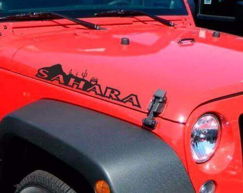 Sahara Hauben Vinyl-Aufkleber Set für Jeep Wrangler Sahara Rubicon
