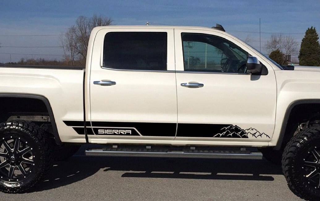 Aufkleber Aufkleber Vinyl Seitentür Stripe Kit für GMC Sierra Z71 1500 Scheinwerfer Sport