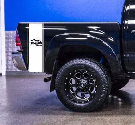 TRD-Stil Bettseiten-Streifen Vinyl-Aufkleber-Set für Toyota Tacoma Tundra