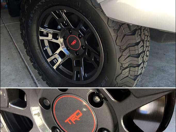 TRD TEQ Totenkopf-Logo Radnabenabdeckung Vinyl-Aufkleber Set für Toyota Fahrzeuge