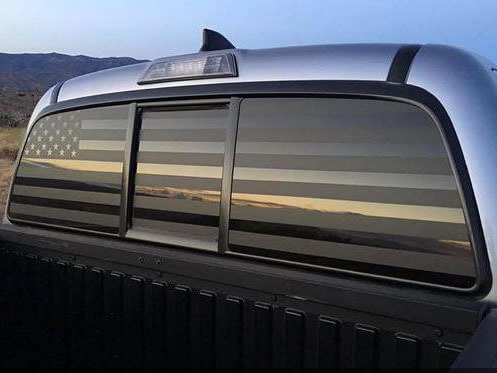 Individuelles Amerikanische Flagge Heckscheiben-Vinylaufkleber für LKW oder SUV