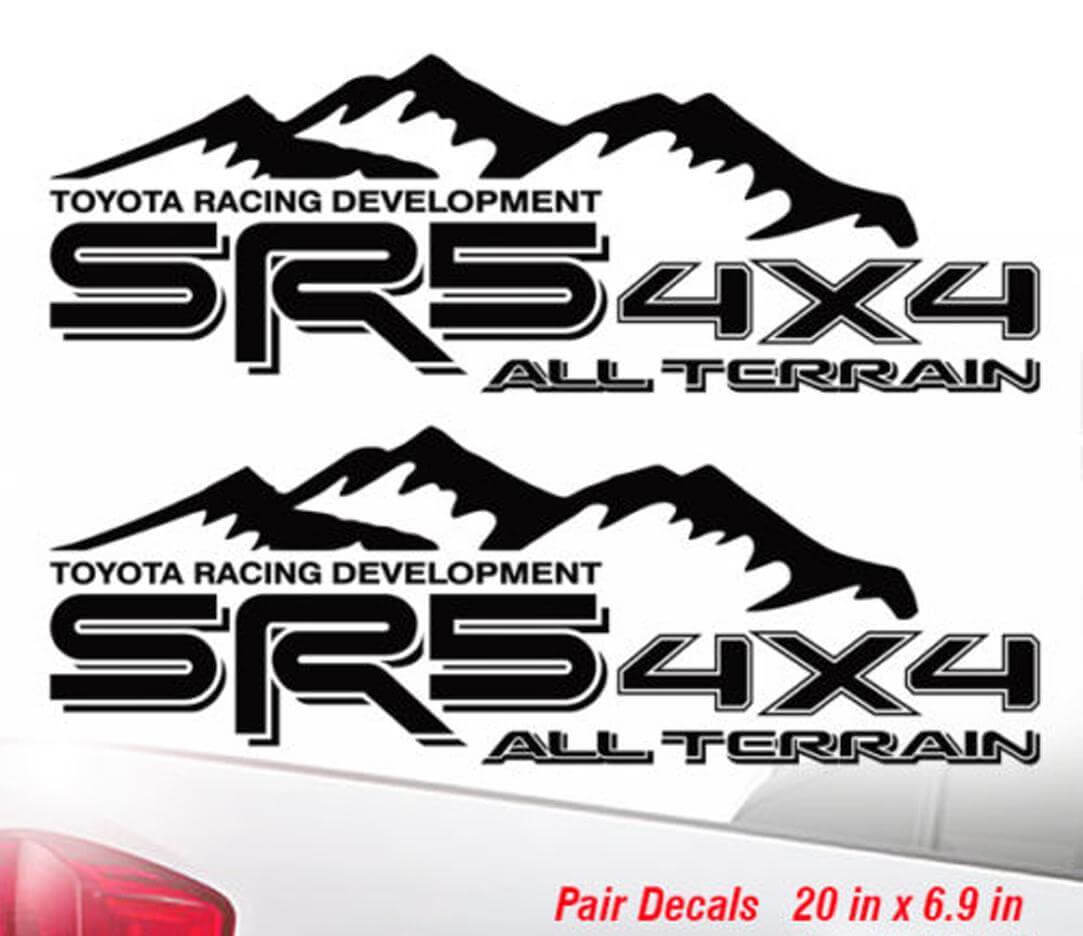 SR5 4x4 Mountain Side Vinyl-Aufkleber für Toyota Tacoma Tundra