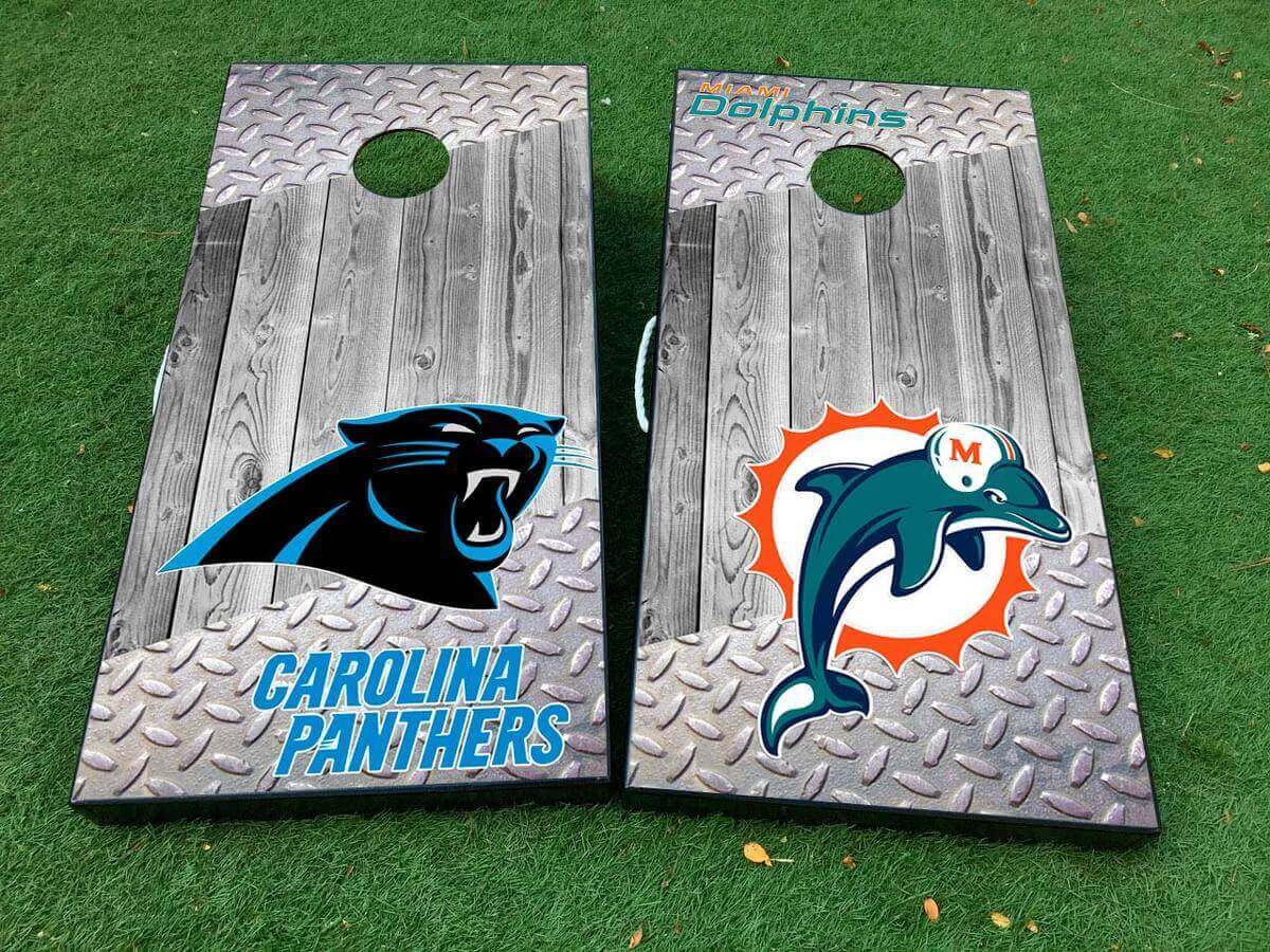 Individuelles Vinyl-Folien-Set mit NFL-Teamlogo für Cornhole-Brett