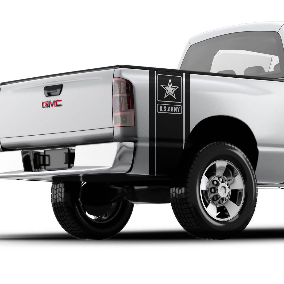 U.S. Army Stil Stern LKW Ladeflächenband Vinylaufkleber Set für Pickup Trucks