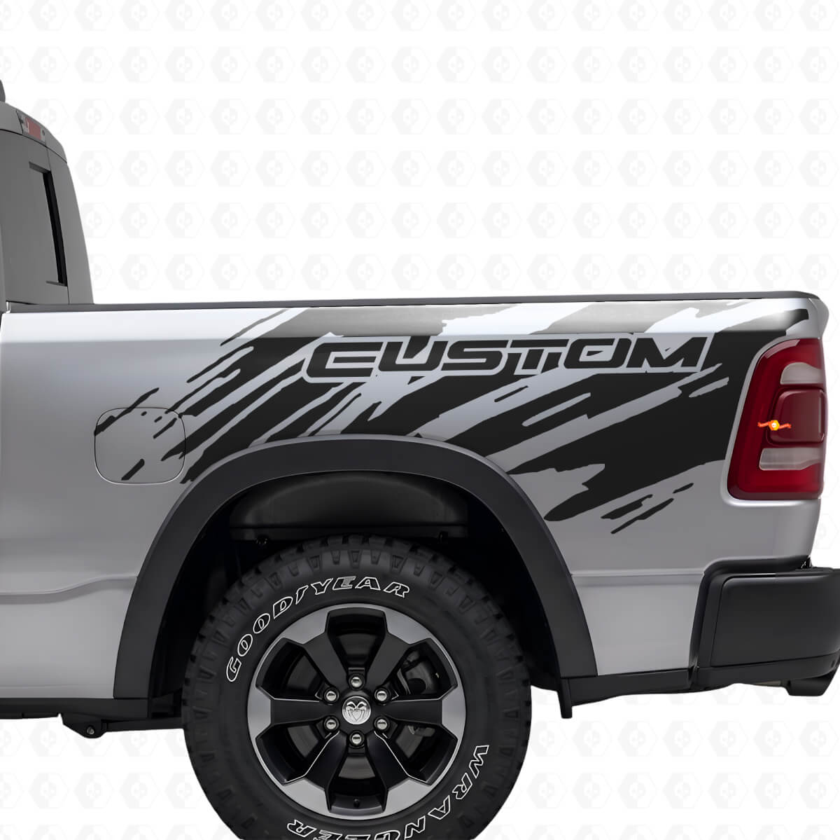 Splash Grunge Stil Seitenwand Vinyl-Aufkleber-Kit für Dodge Ram