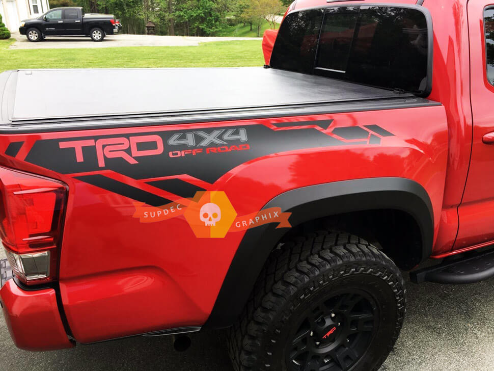 TRD-Style 4x4 Offroad Seitliche Vinyl-Aufkleber für Toyota Tacoma oder Tundra