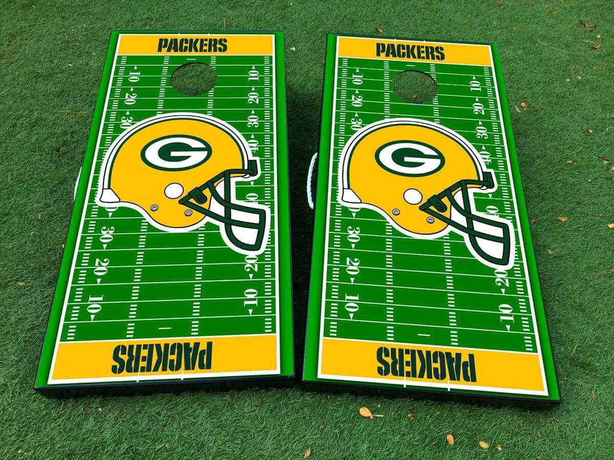 Benutzerdefinierte Vinylfolie für NFL-Team-Cornhole-Spielfeld-Aufkleber