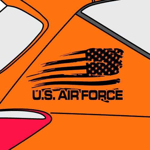 US Air Force Distressed amerikanische Flagge Grafik Vinyl Aufkleber Aufkleber Seite Nissan