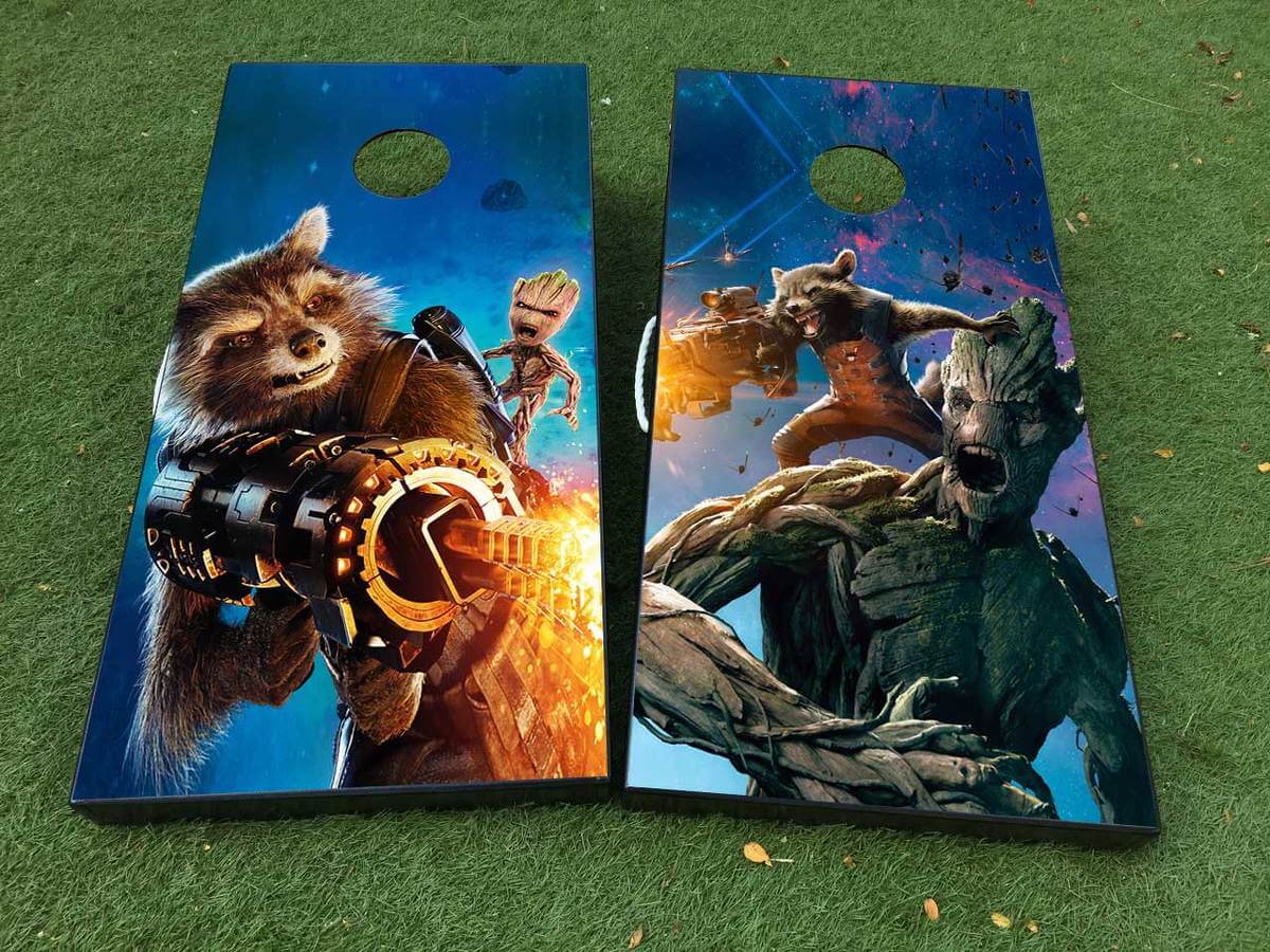 Guardians of the Galaxy Cornhole-Board Vinyl-Folien-Aufkleber-Set