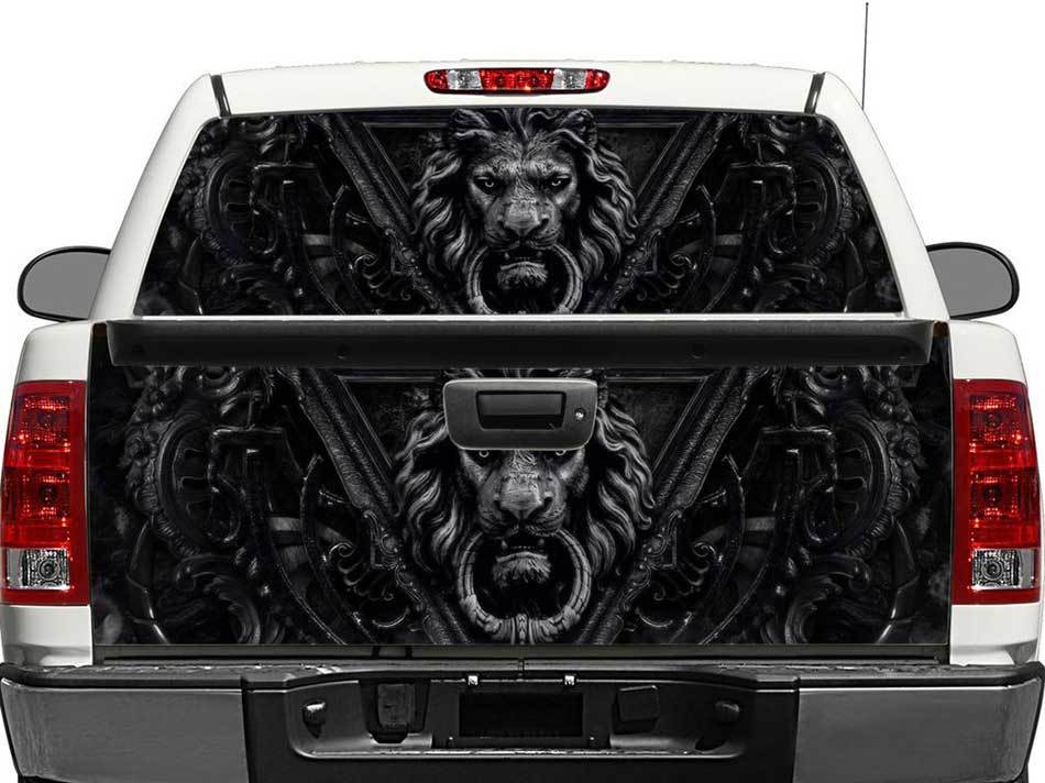 Schwarzer Löwentür Heckscheibe oder Heckklappe Aufkleber Aufkleber Pick-up-SUV SUV Auto