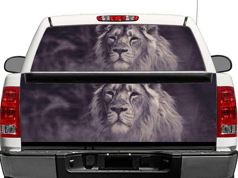 Löwen Heckscheiben- oder Heckklappen-Vinylaufkleber für Pickup-Truck SUV
