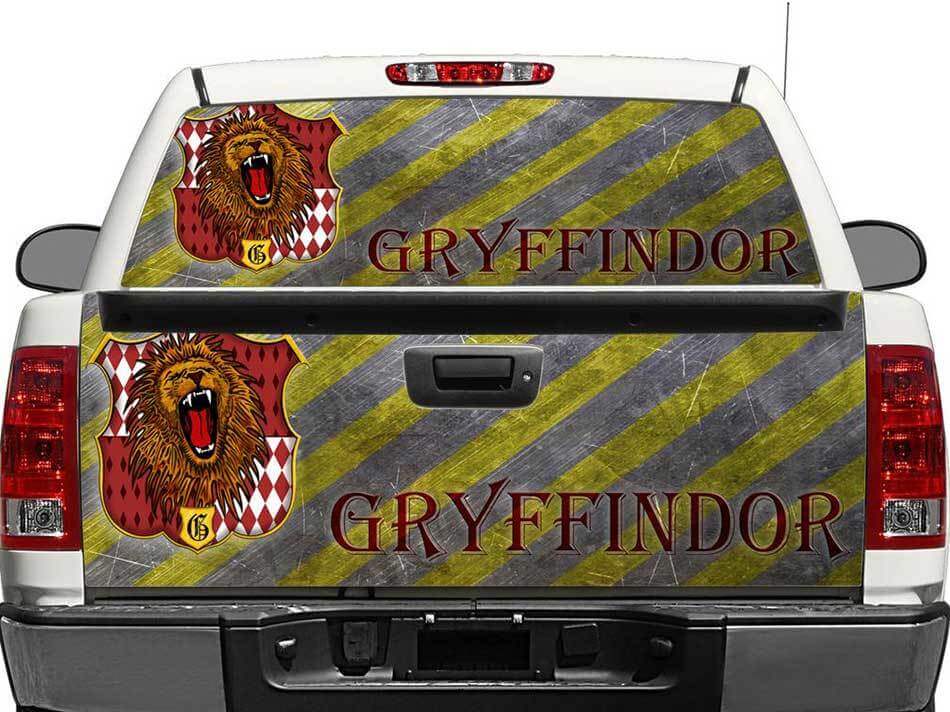 Gryffindor-Logo Harry Potter Heckscheiben- oder Heckklappen-Aufkleber aus Vinyl für Pick-up-Trucks und SUVs