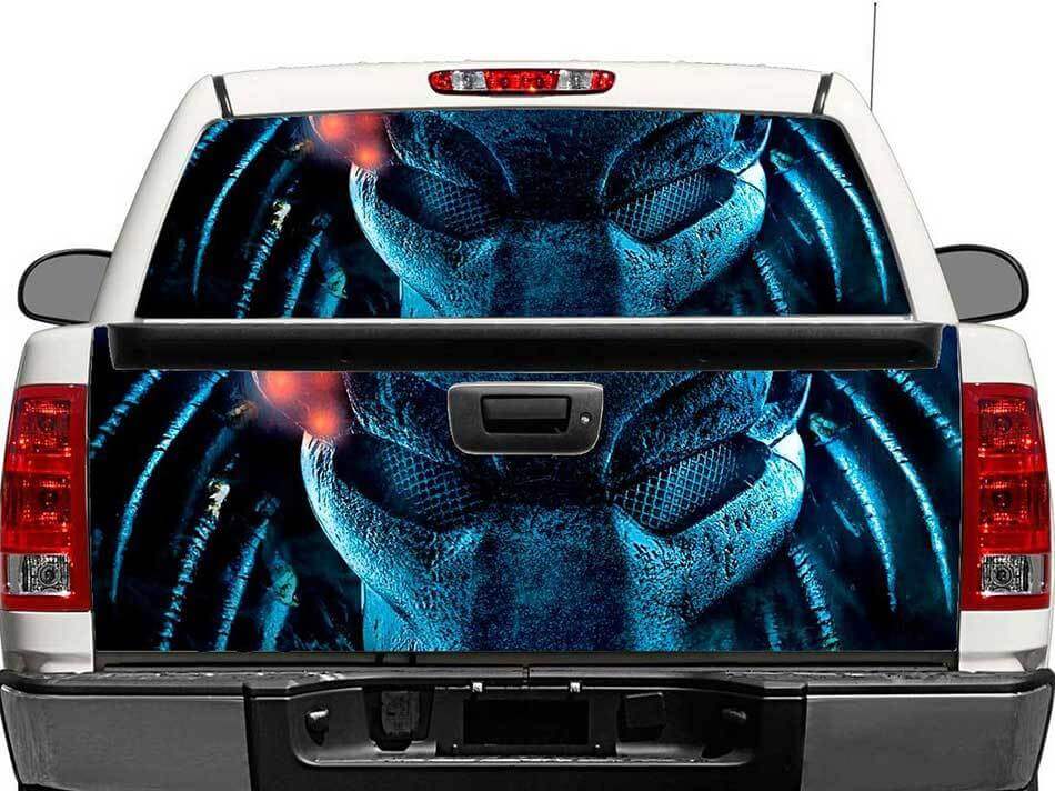 Predator Heckscheiben- oder Heckklappen-Vinylaufkleber für Pickup-Trucks und SUVs