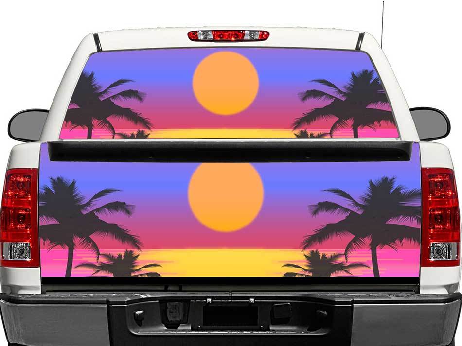 Sunset Art Heckscheibe ODER Heckklappe Aufkleber Aufkleber Pick-up Truck SUV Auto