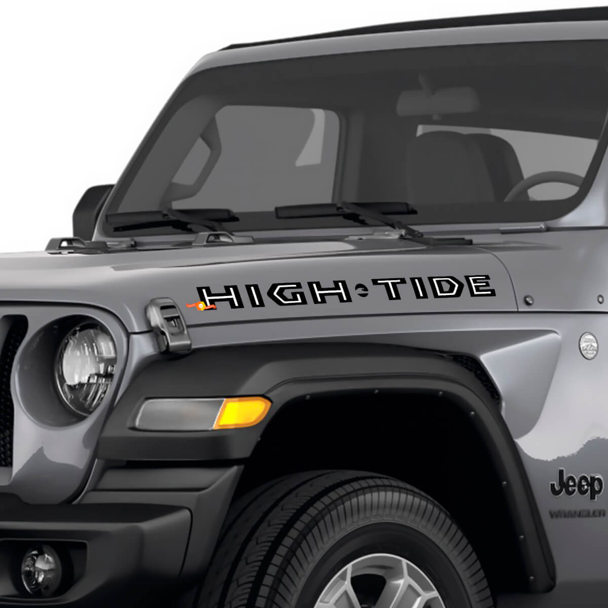 High Tide Schriftzug Hauben-Seiten-Aufkleber für Jeep Wrangler