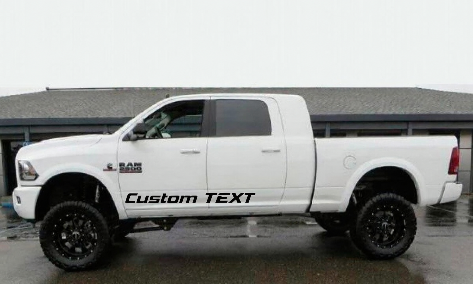 Benutzerdefinierte TEXT-Beschriftung Rocker Panel Vinyl-Aufkleber für RAM 2500