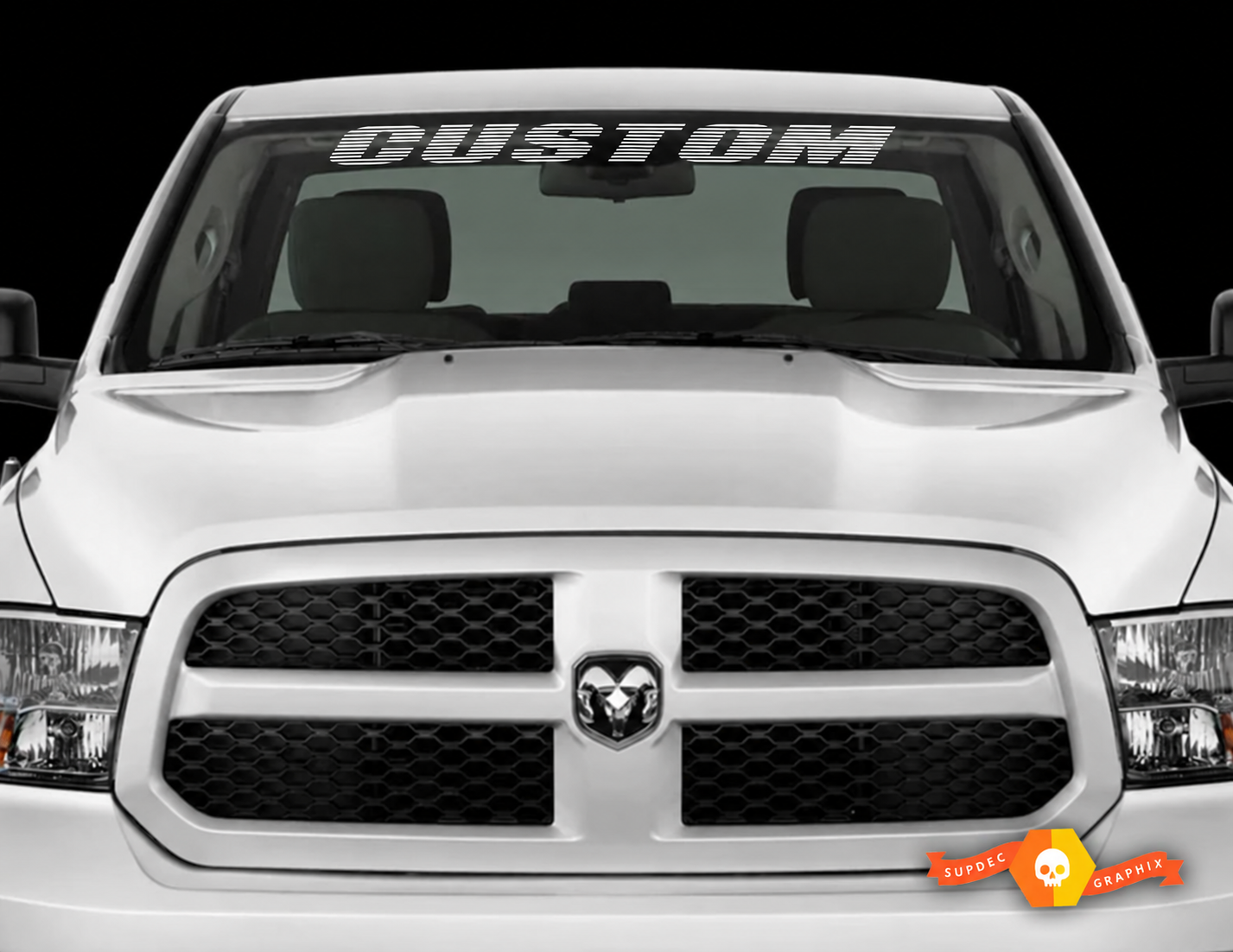CUSTOM Segmentiertes Banner Windschutzscheiben-Vinylaufkleber für Dodge Charger