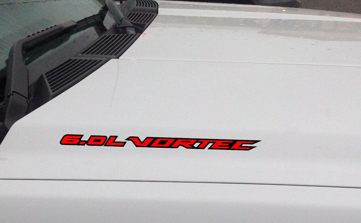 Umriss 6.0L Vortec Motorhauben-Decal-Paar für Chevrolet Silverado GMC Sierra