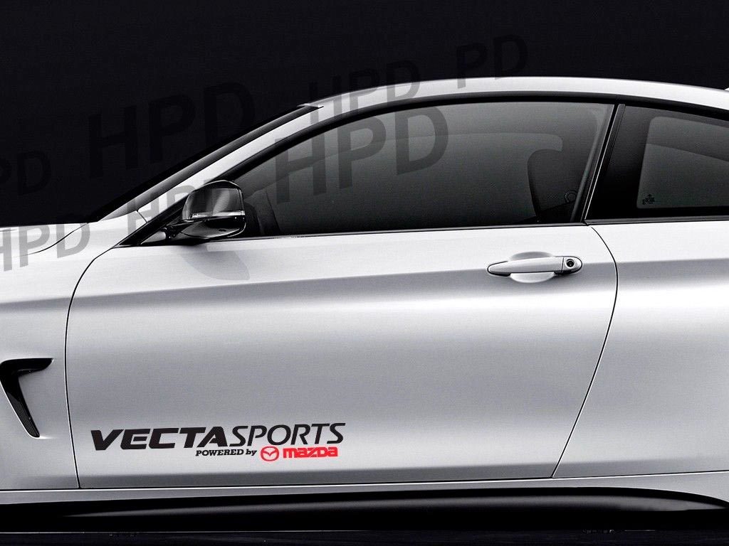 Vecta Sports Powered by Mazda Seitentür Vinyl-Aufkleber für Mazda RX-8