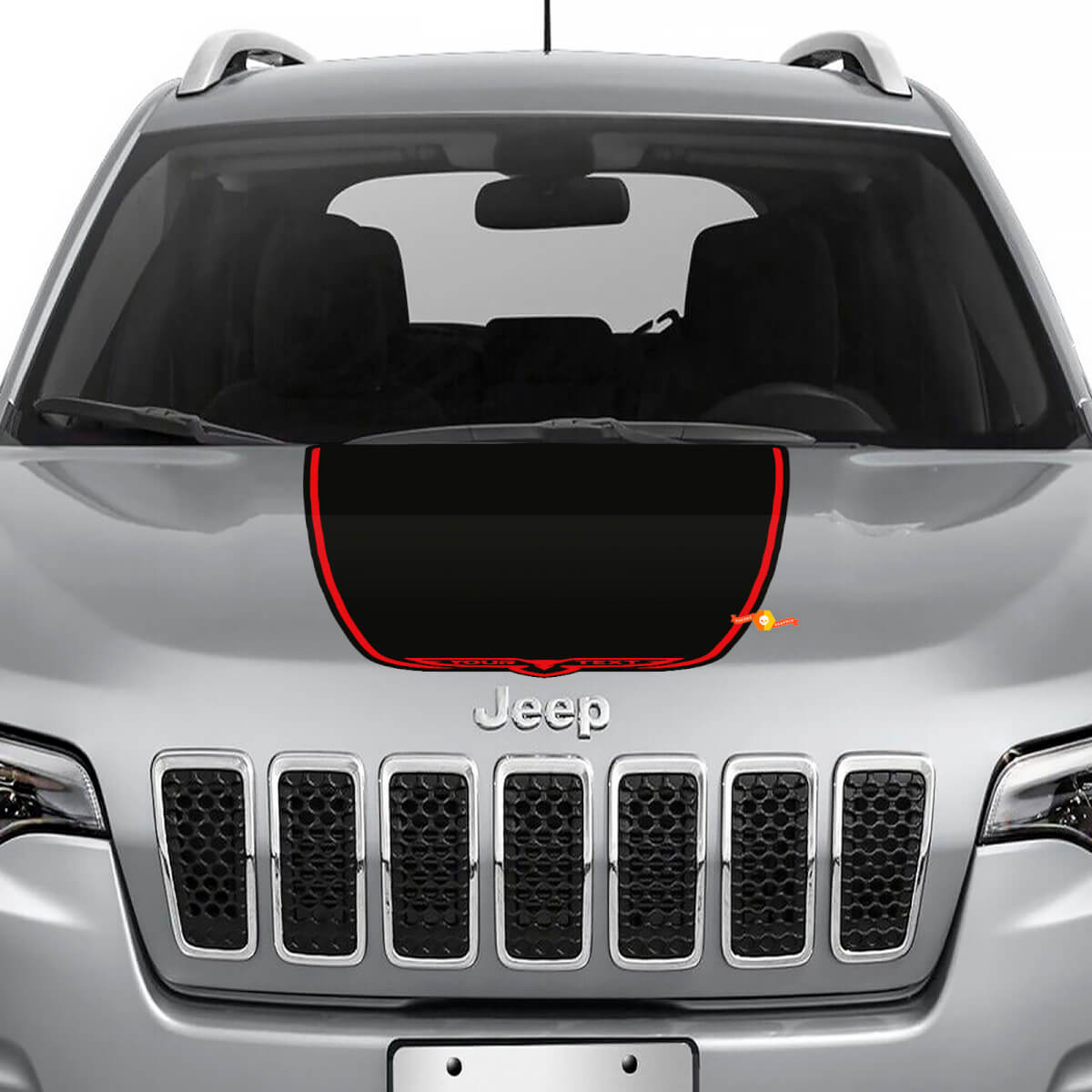 Trailhawk Stil Motorhauben Vinylaufkleber Grafik für Jeep Cherokee