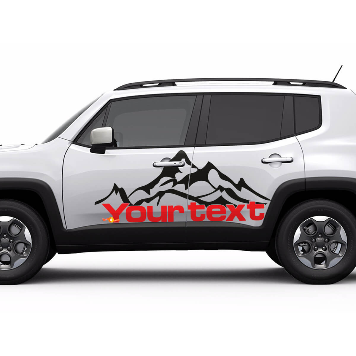 Mountain Style Türseiten-Grafik Vinyl-Aufkleber Decal für Jeep Renegade