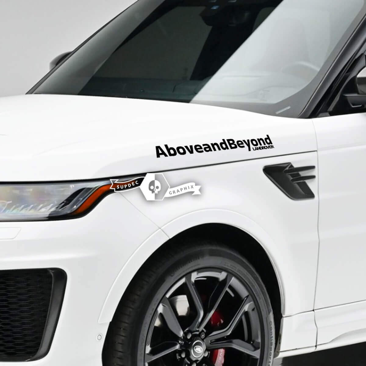 Above and Beyond Seitenaufkleber Vinyl Aufkleber Paar für Land Rover Range Rover
