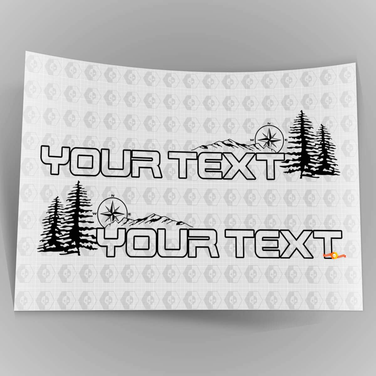 Forest Style Off Road Vinyl Motorhaubenaufkleber für Jeep Wrangler