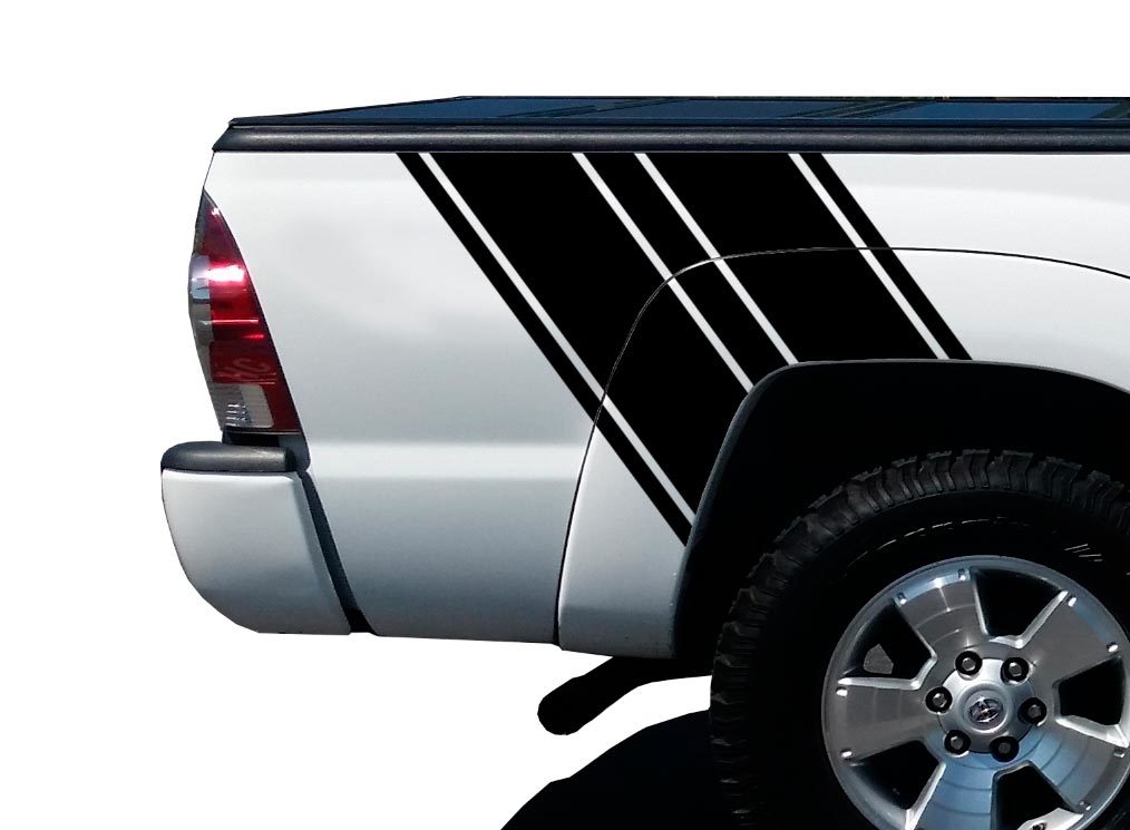 Truck Bed Stripes Vinyl Graphic Decals – Passend für Toyota Tacoma Chevy Dodge 4x4