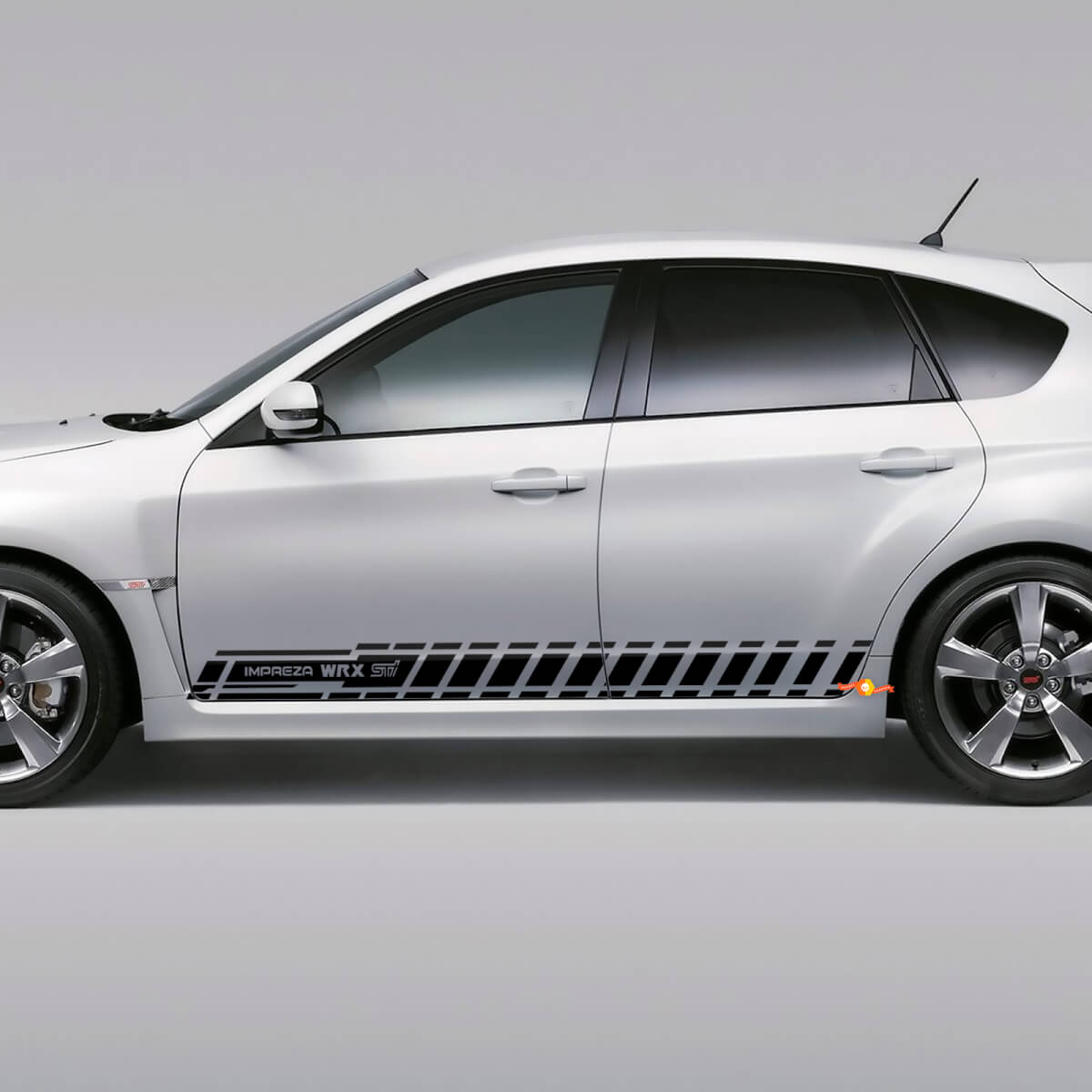 Aufkleber Seitenstreifen Kit für Suba Impreza Fließheck 2007–2012 Wrx Sti 09
