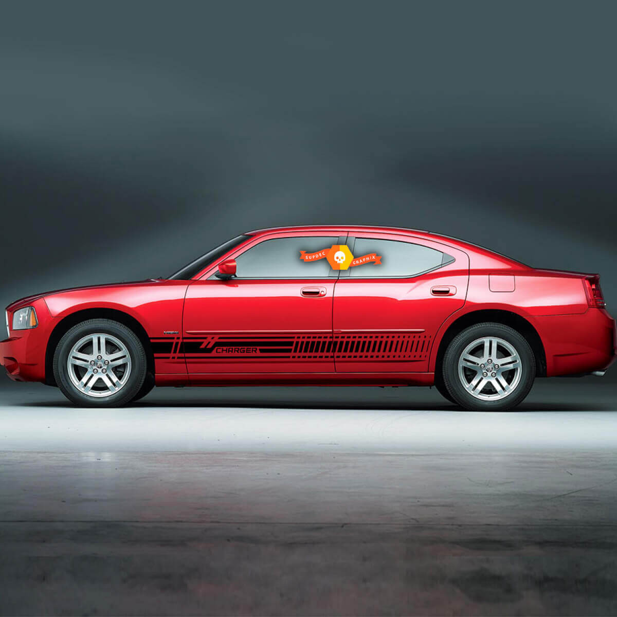 Seitenstreifen-Aufkleber-Grafik-Aufkleber-Kit für DODGE CHARGER LX 2005-2011