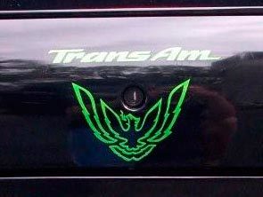 Kofferraumschloss Vogel Aufkleberset für Pontiac Firebird Trans Am WS6