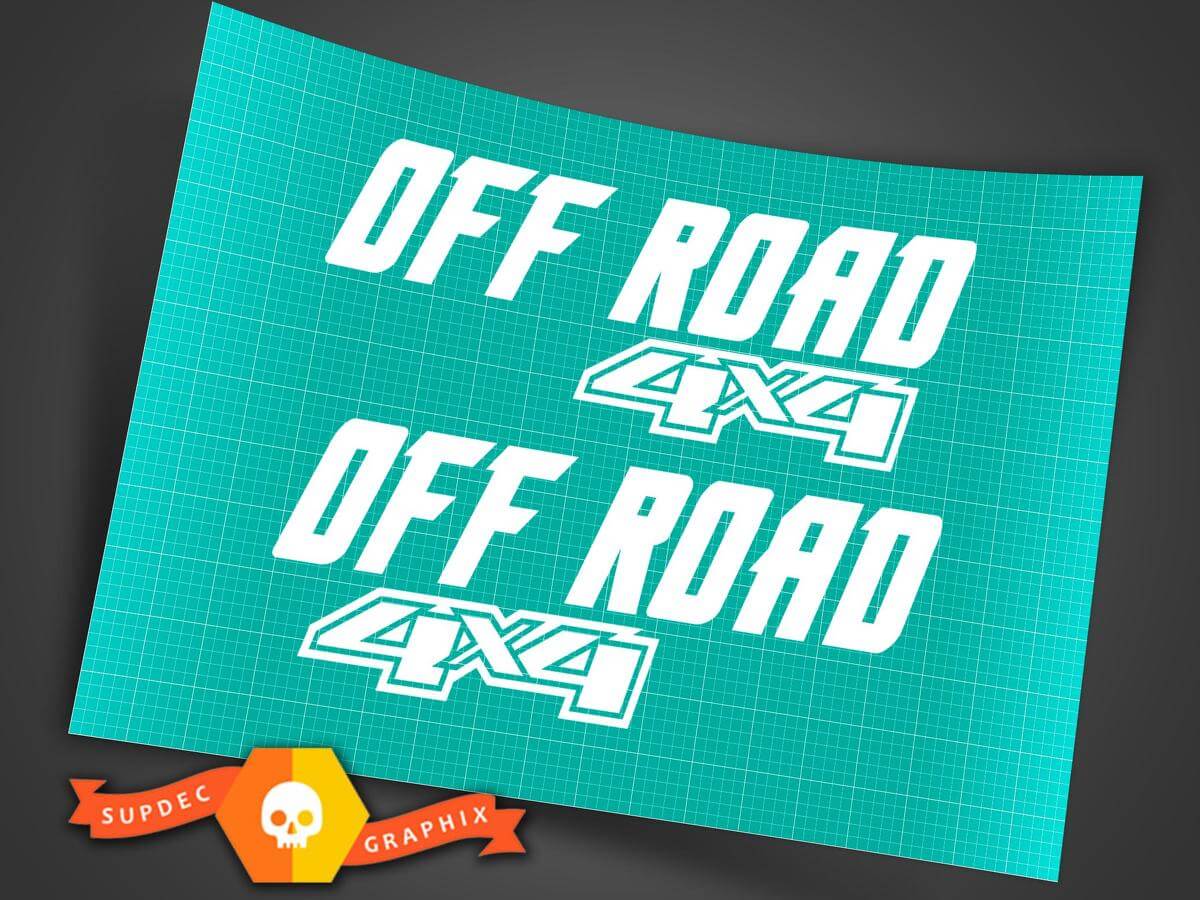 Paar neue 4 x 4 Off Road Aufkleber Aufkleber 4WD Truck Suv Ford Chevy Dodge Toyota GMC Logo