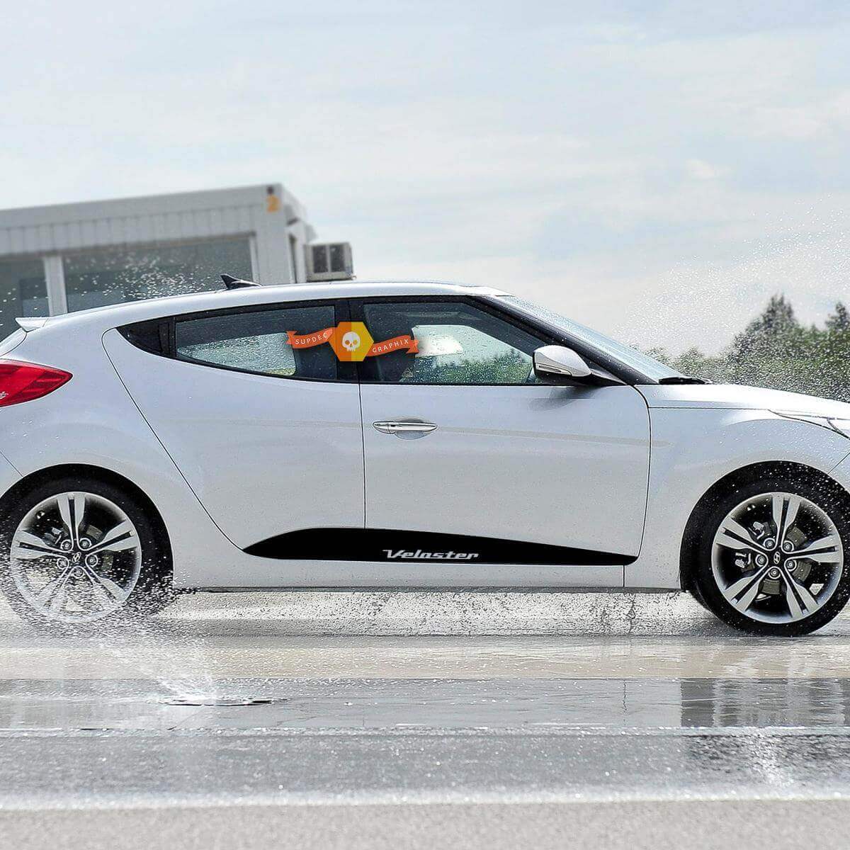 Veloster Beschriftung Seitenstreifen Vinylaufkleber für Hyundai Veloster 2011-2020
