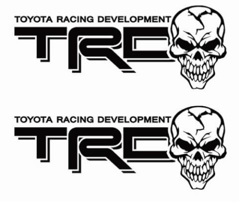 Toyota TRD Truck Offroad Racing Tacoma Tundra Skull Paar Aufkleber Aufkleber