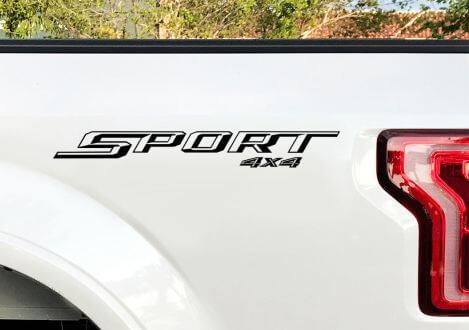 Ford F150 Sport 4X4 Aufkleber Seitenwand Decal 2015 2016 2 Decals Vinyl zugeschnittene Aufkleber 2