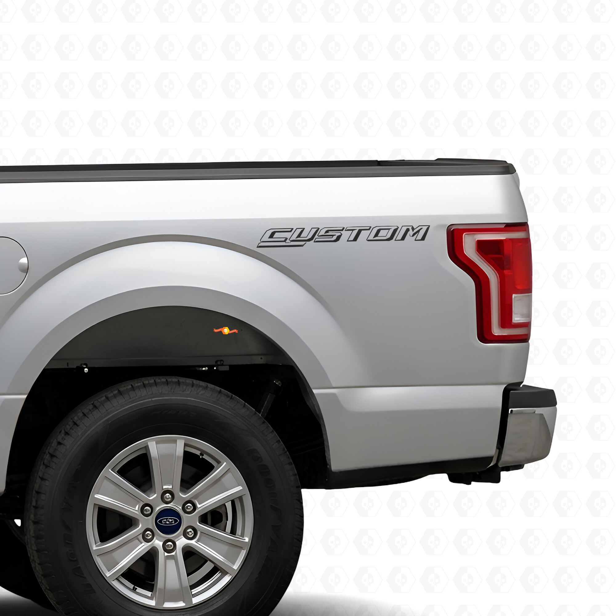 KUNDENSPEZIFISCH Konturierte Buchstaben Nachttisch Vinylaufkleber für Ford F-150 2015-2016