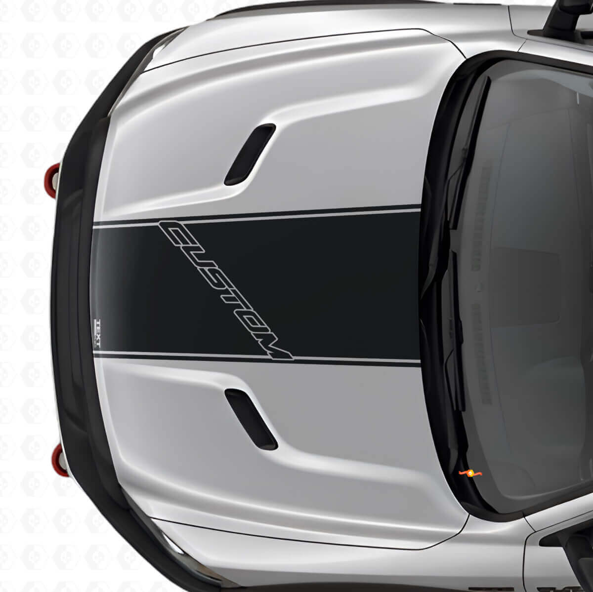 Benutzerdefinierte Umrissbuchstaben Motorhauben-Vinylaufkleber für Dodge Ram Rebel