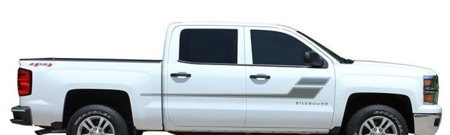 Akzentumriss-Streifen Seiten-Vinylaufkleber für Chevrolet Silverado 2013-2020