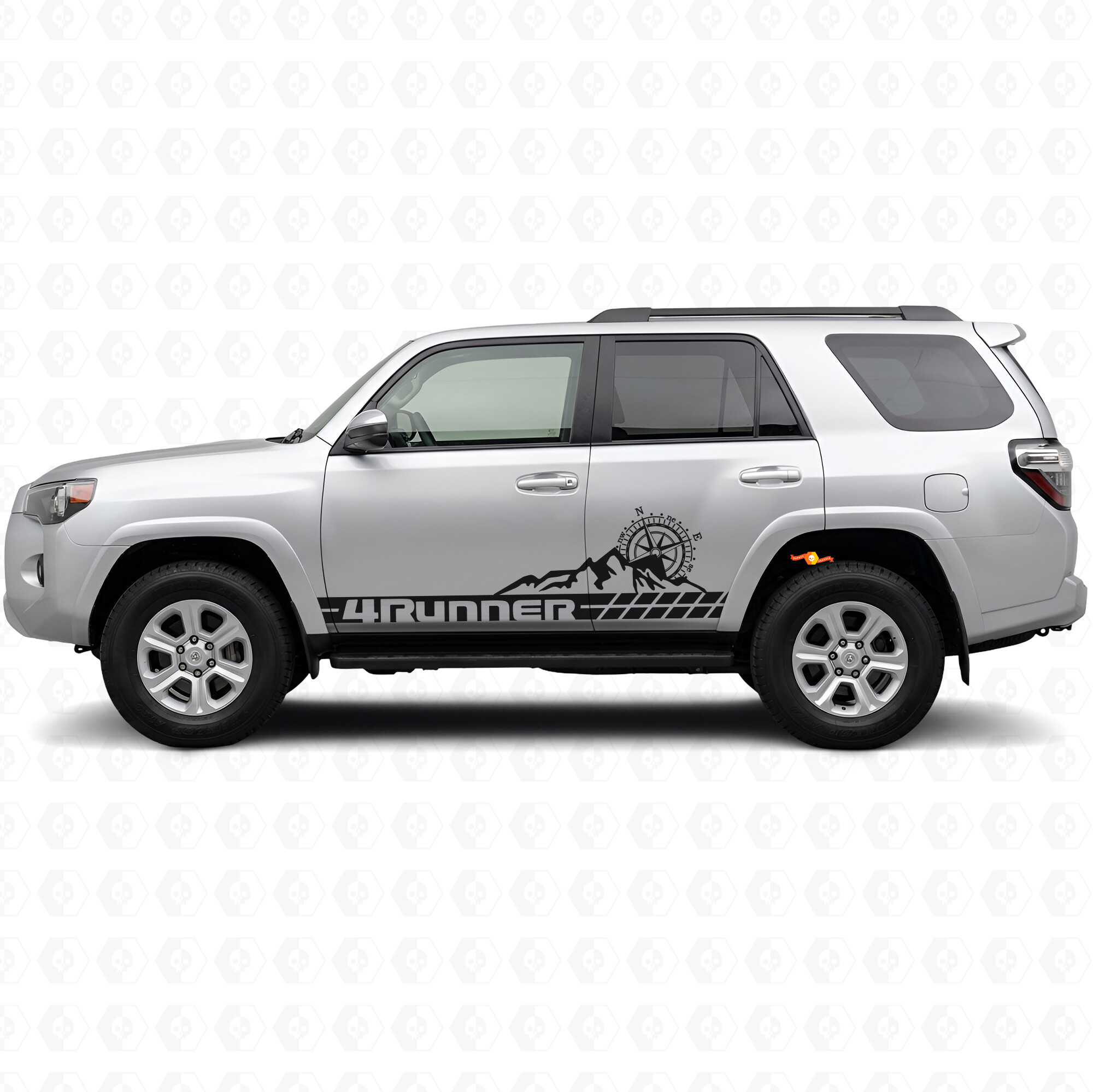 4Runner Mountain Compass Streifen Seiten Tür Vinyl Aufkleber Sticker für Toyota 4Runner 2010-2017