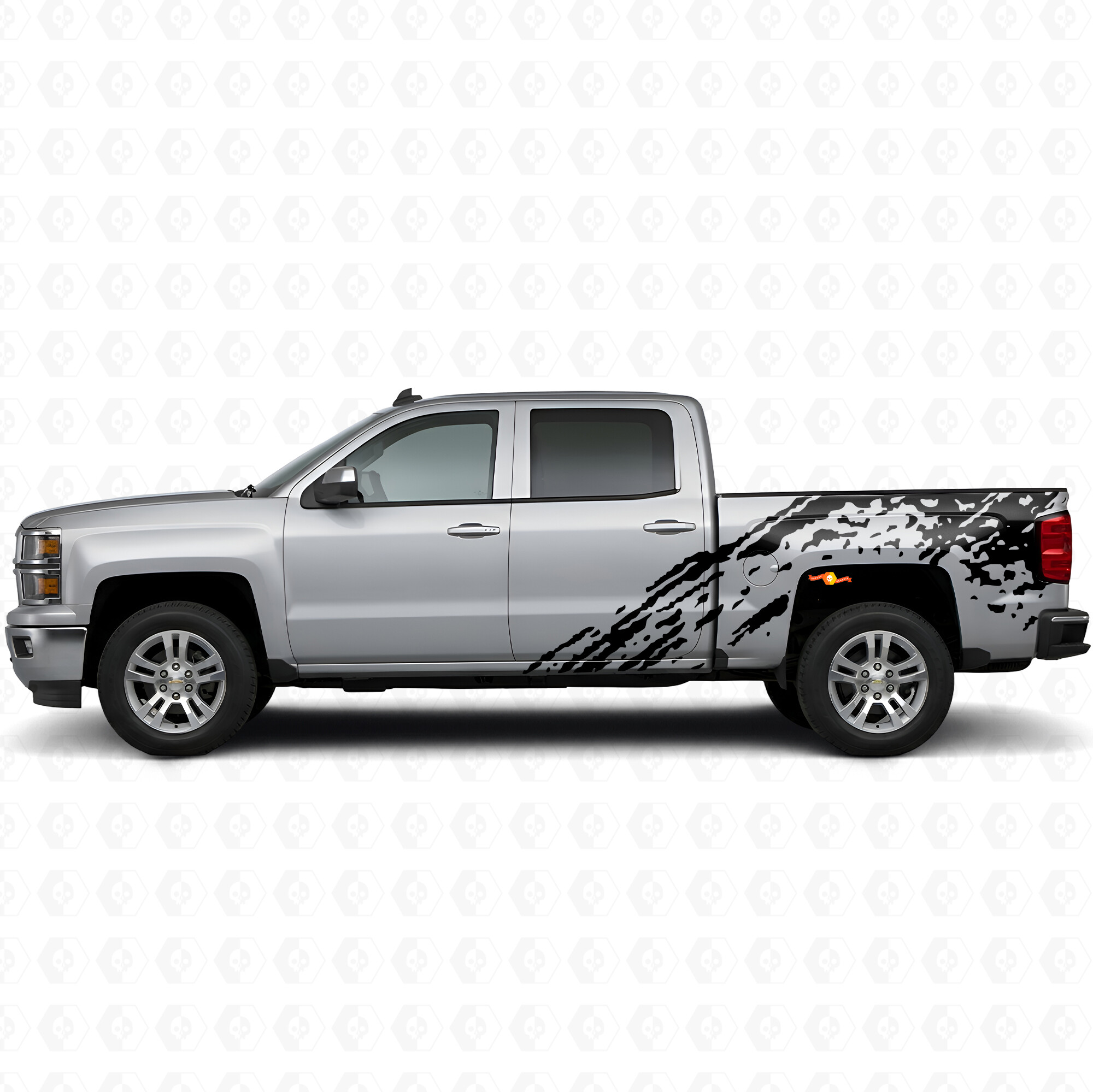 Schlamm-Spritzschutz Seitenwand Vinyl-Aufkleber für Chevrolet Silverado 2014-2017