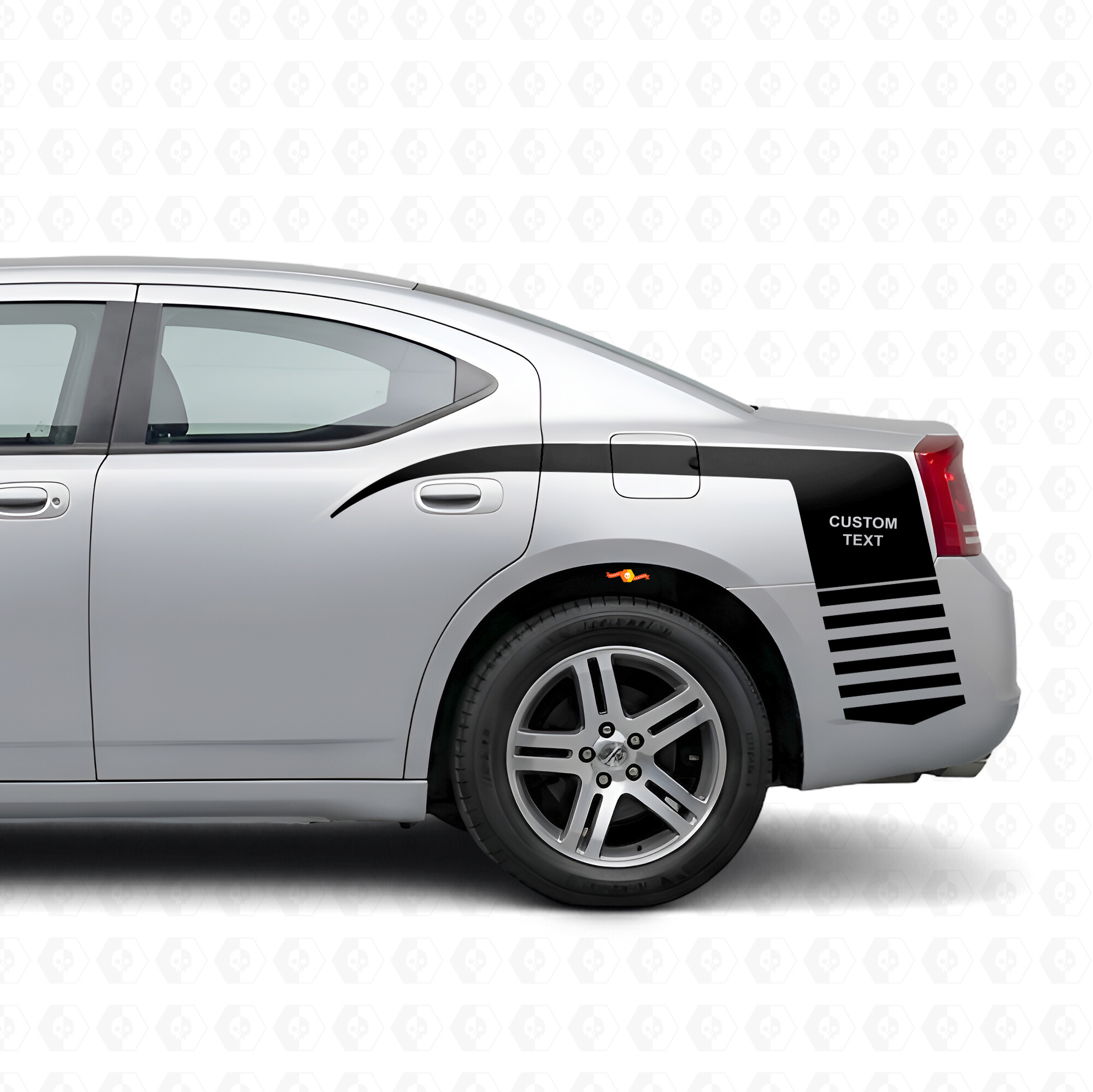Benutzerdefinierter Stroboskop-Krallen-Streifen Seitenwand Vinyl-Aufkleber für Dodge Charger 2006-2010