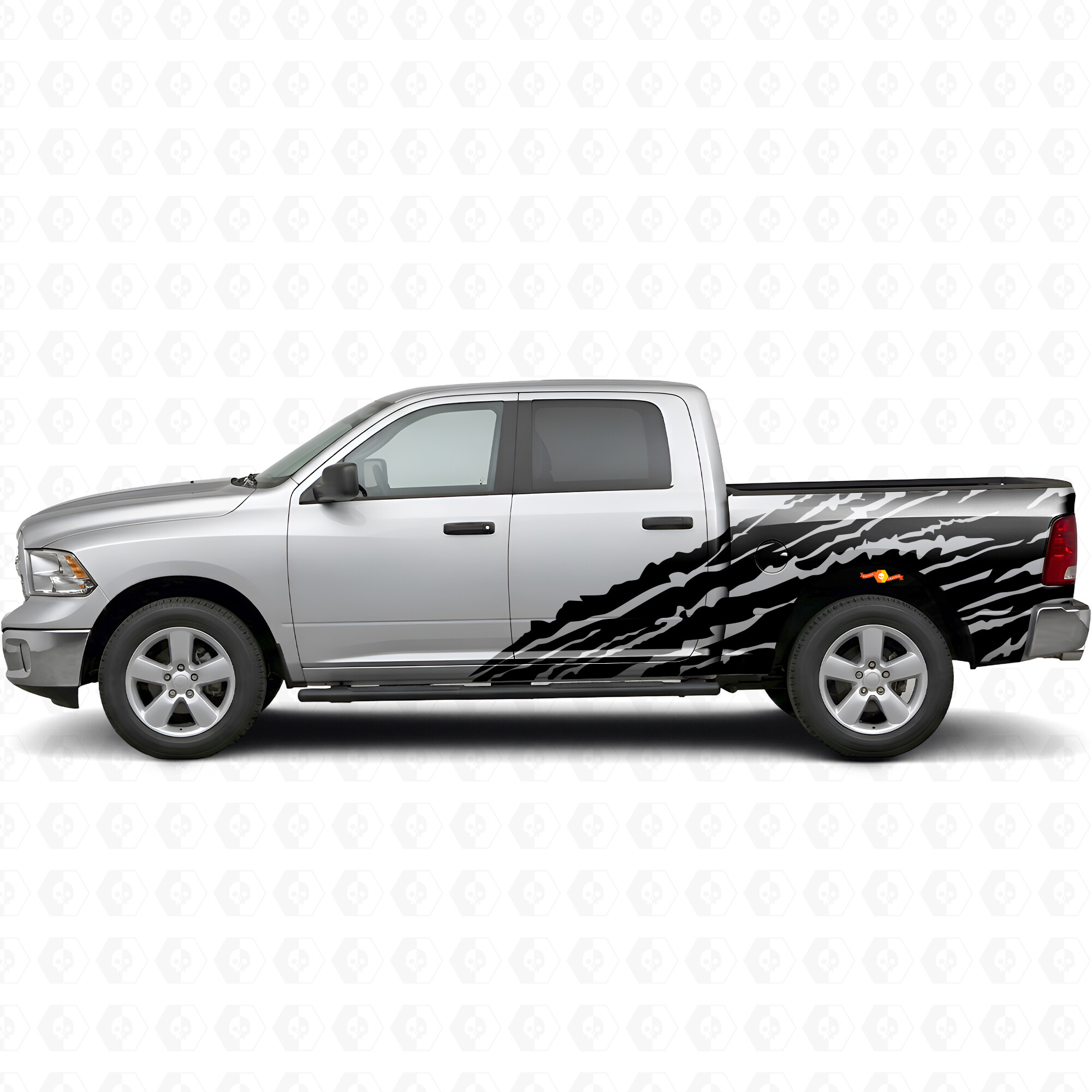 Mud Splash Style Streifen Seiten Vinyl Aufkleber Sticker für Dodge Ram 1500