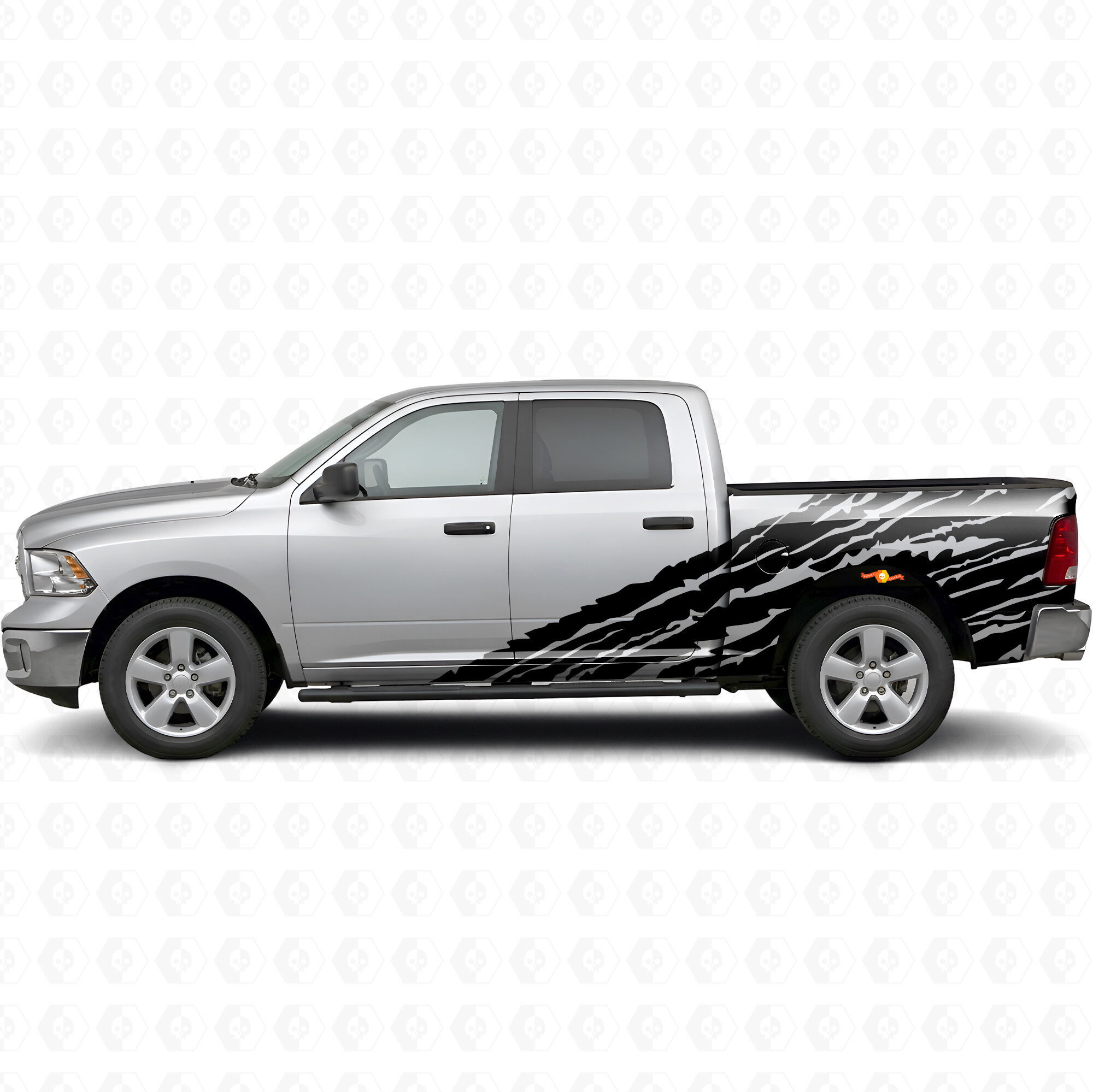 Vinyl-Aufkleber im Used-Look für die Seite des Dodge Ram 2500