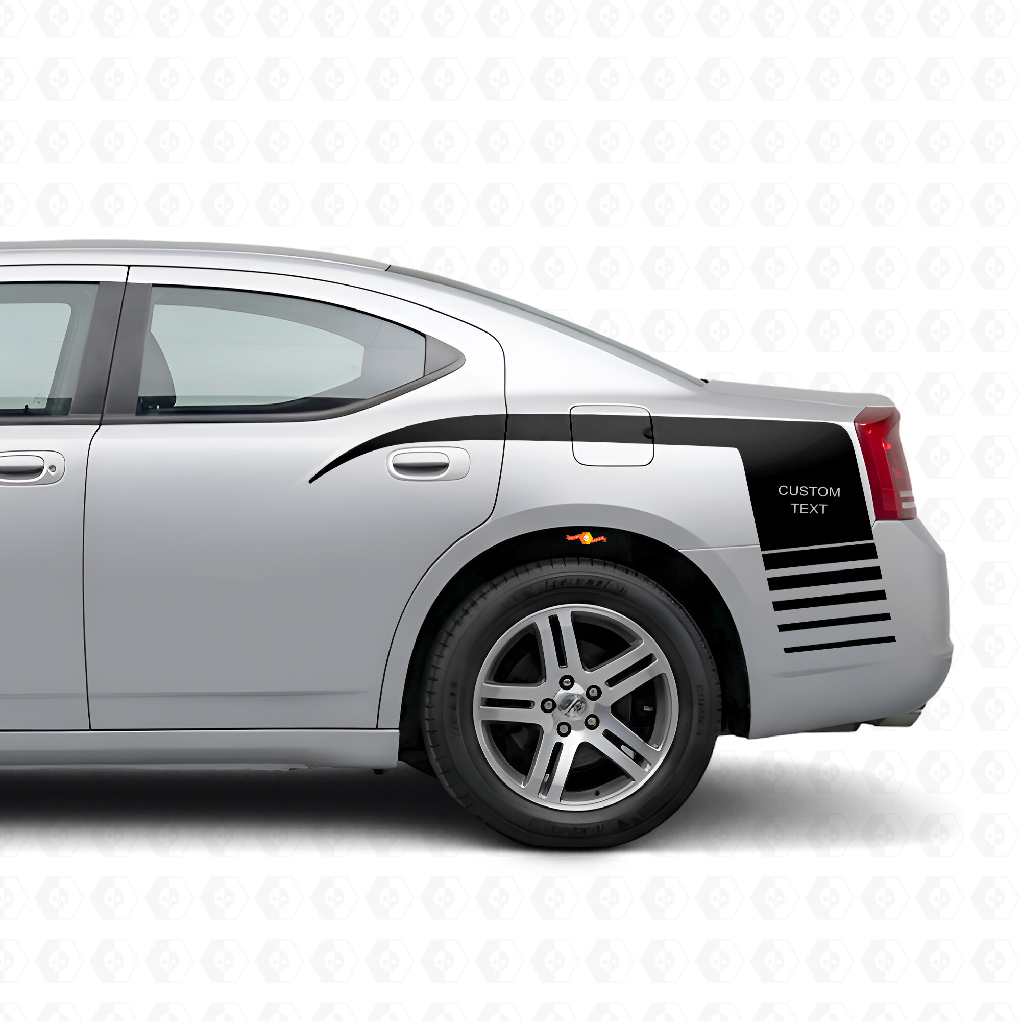 Personalisierte Strobe Krallen-Streifen Seiten-Vinyl-Aufkleber für Dodge Charger 2006-2010