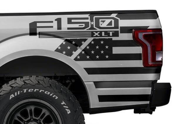 USA-Flaggen-Aufkleber-Kit für die rechte Fahrzeugseite für Musclecar F-150 2015-2017