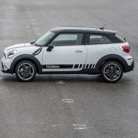 2 x mehrfarbiger Grafikstreifen, Paceman-Symbol, Autorennen, Vinyl-Aufkleber